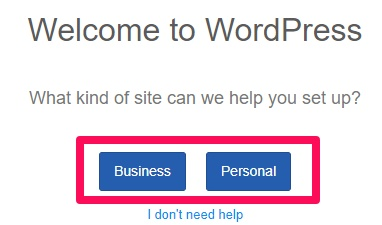 Bluehost WordPress Business or Personal